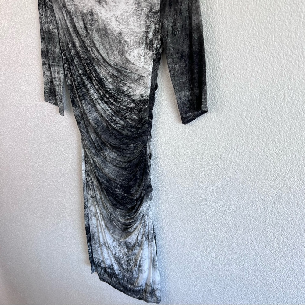 Helmut Lang Women’s Nova Print Ruched Sheath Jersey Dress - Picture 6 of 12